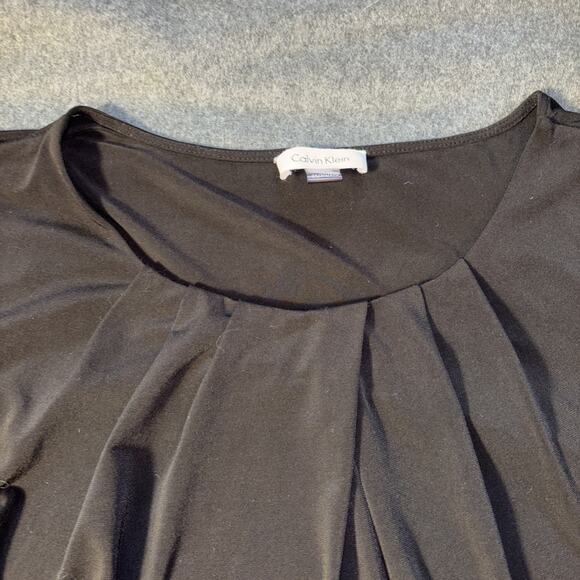 Calvin Klein Plus Size 2X Women’s Stretch Work Wear Black Knit Tunic - Picture 5 of 6